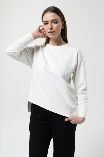 Moteriškas lininis džemperis